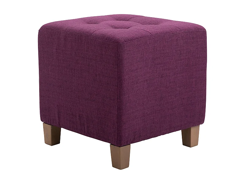 Tabouret - Tissu & Bois - Violet - Pharao