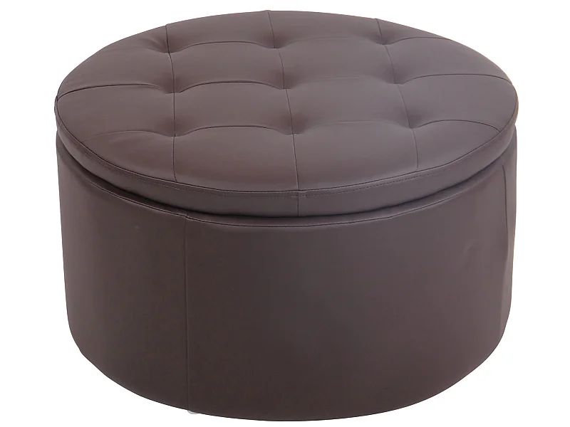 Tabouret - Similicuir & Bois - Marron - Evora