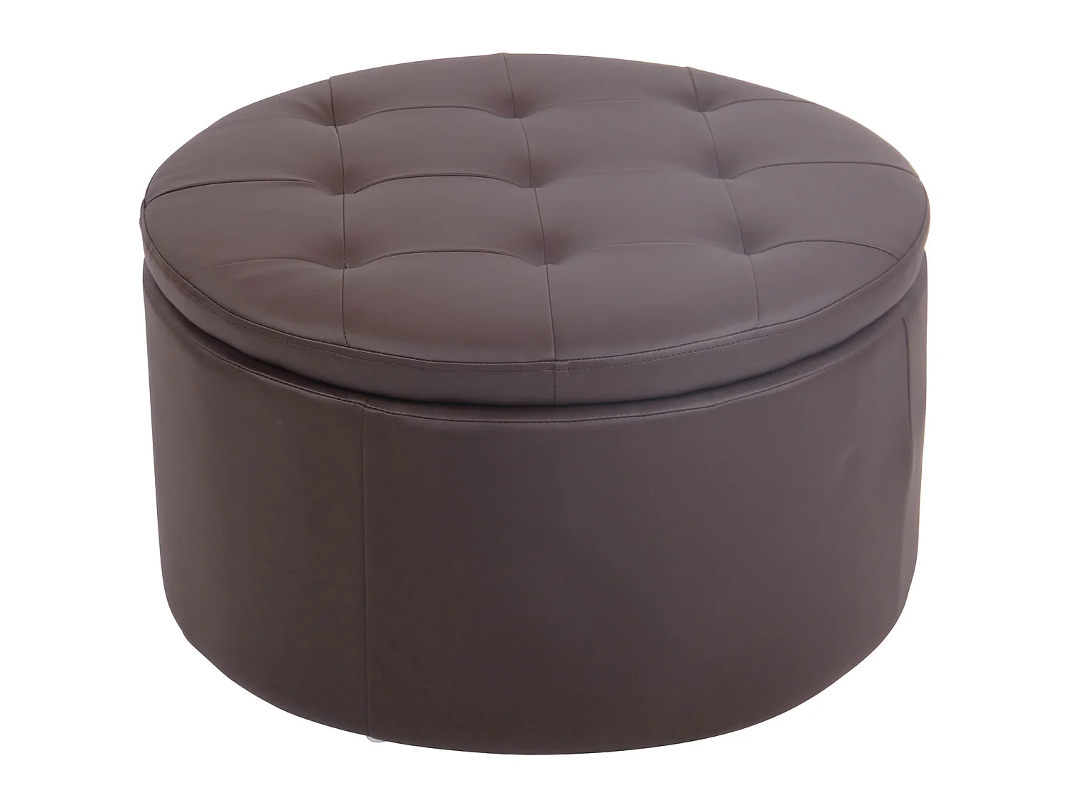Tabouret - Similicuir & Bois - Marron - Evora