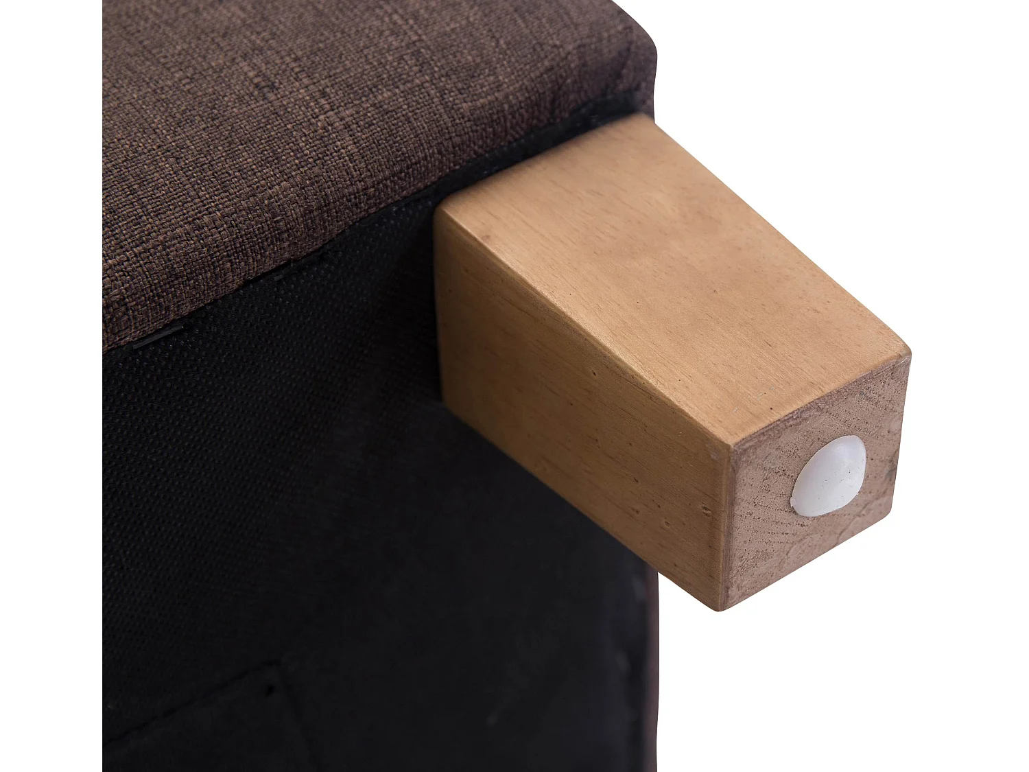 Tabouret - Tissu & Bois - Marron - Pharao