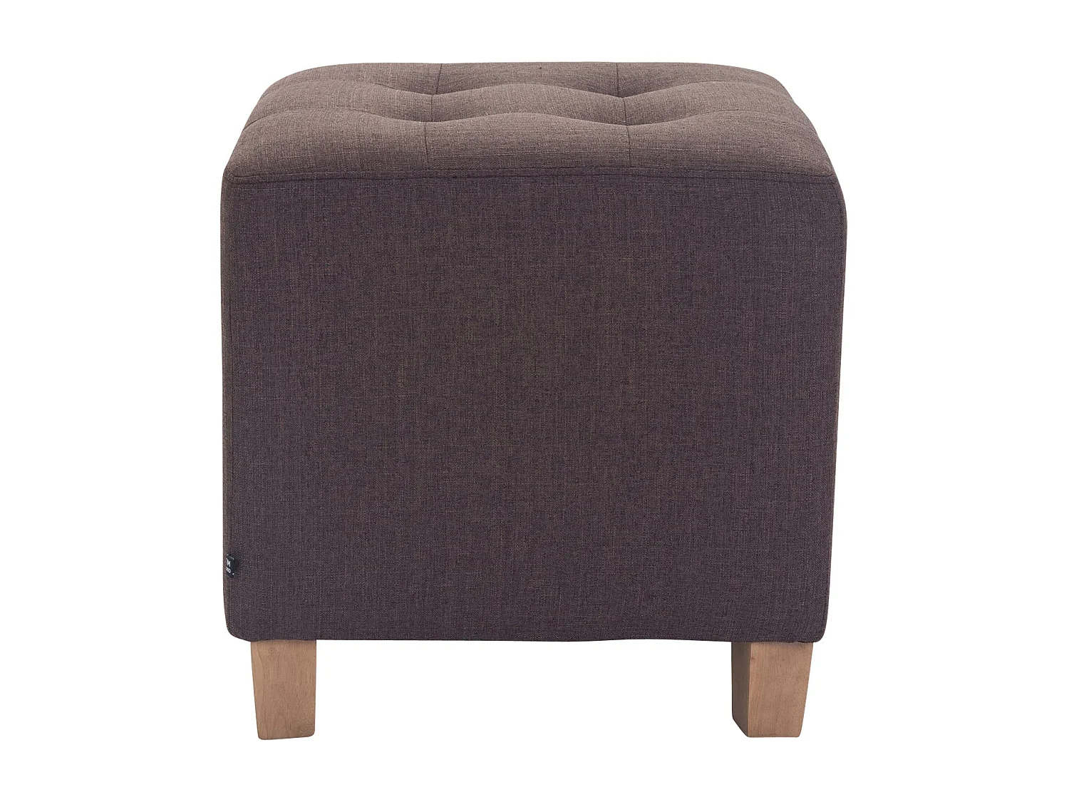 Tabouret - Tissu & Bois - Marron - Pharao