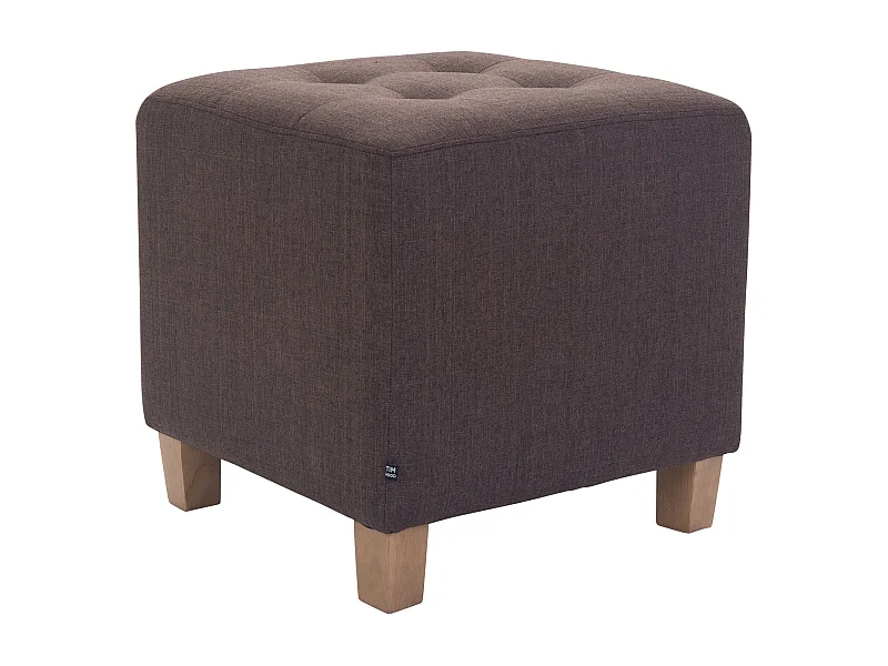 Tabouret - Tissu & Bois - Marron - Pharao