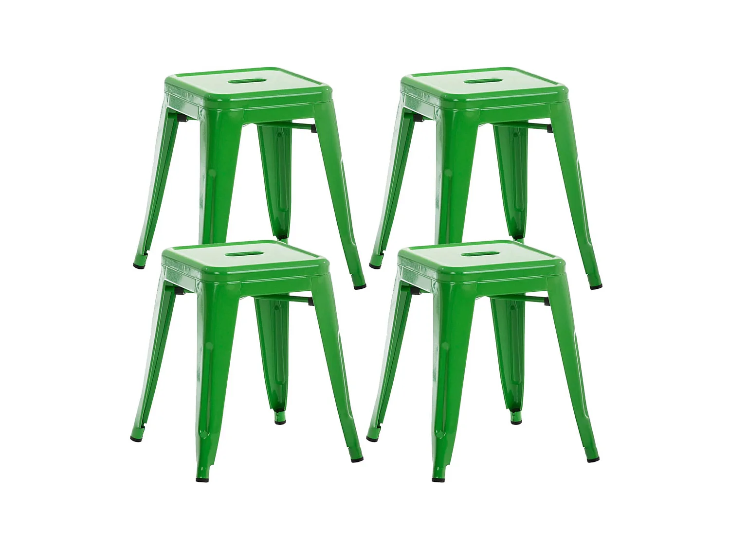Set van 4  Kruk - Metalen & Metaal - groen - Armin