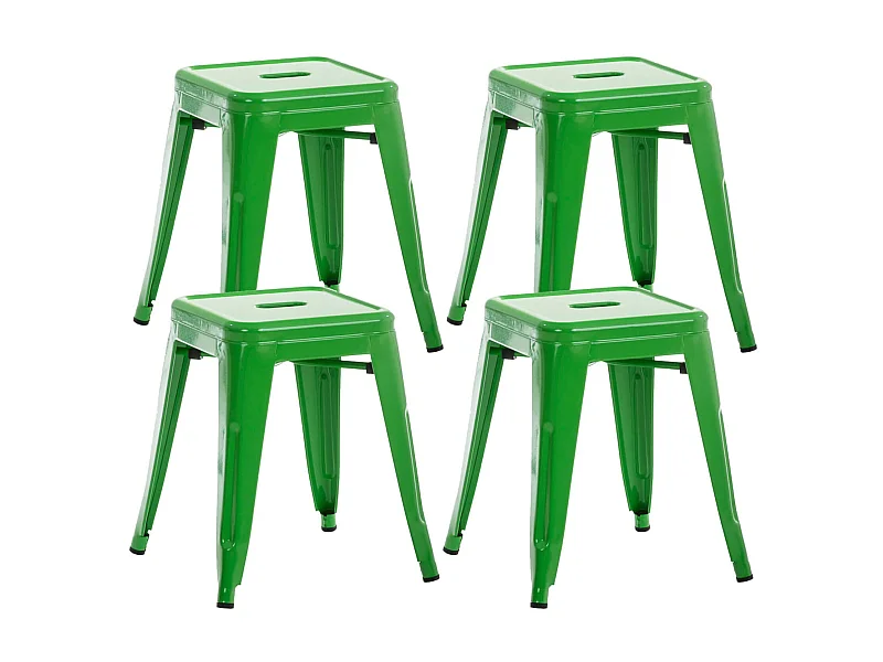 Set van 4  Kruk - Metalen & Metaal - groen - Armin