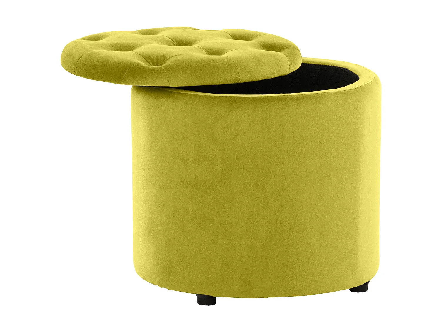 Kruk - Fluweel & wit - geel - Pantin