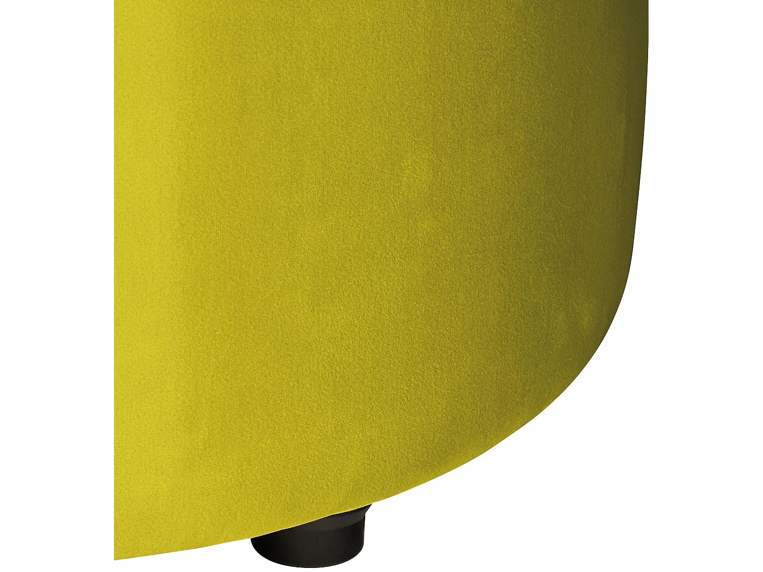 Tabouret - Velours & Blanc - Jaune - Pantin