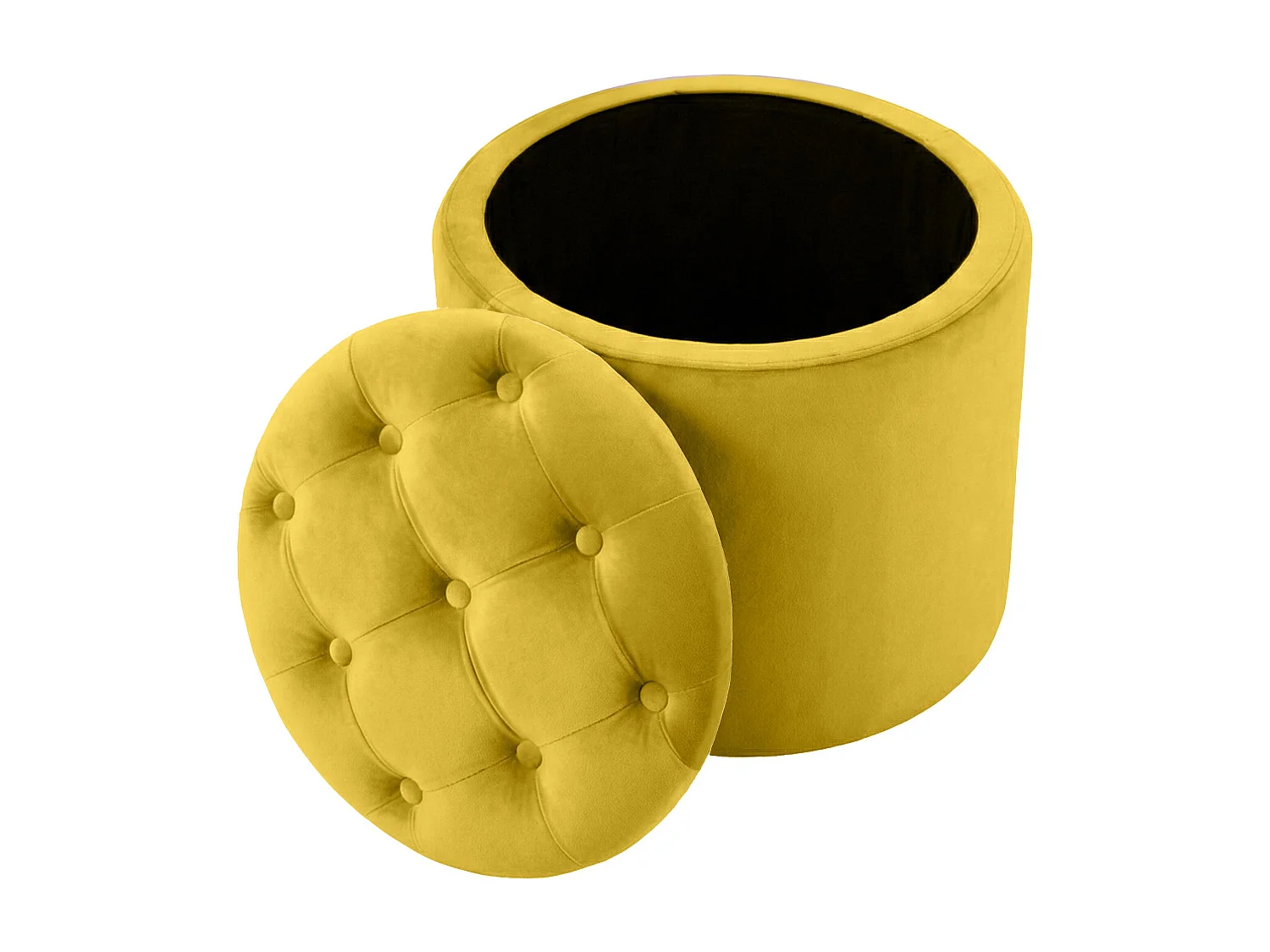 Tabouret - Velours & Nature - Jaune - Pantin