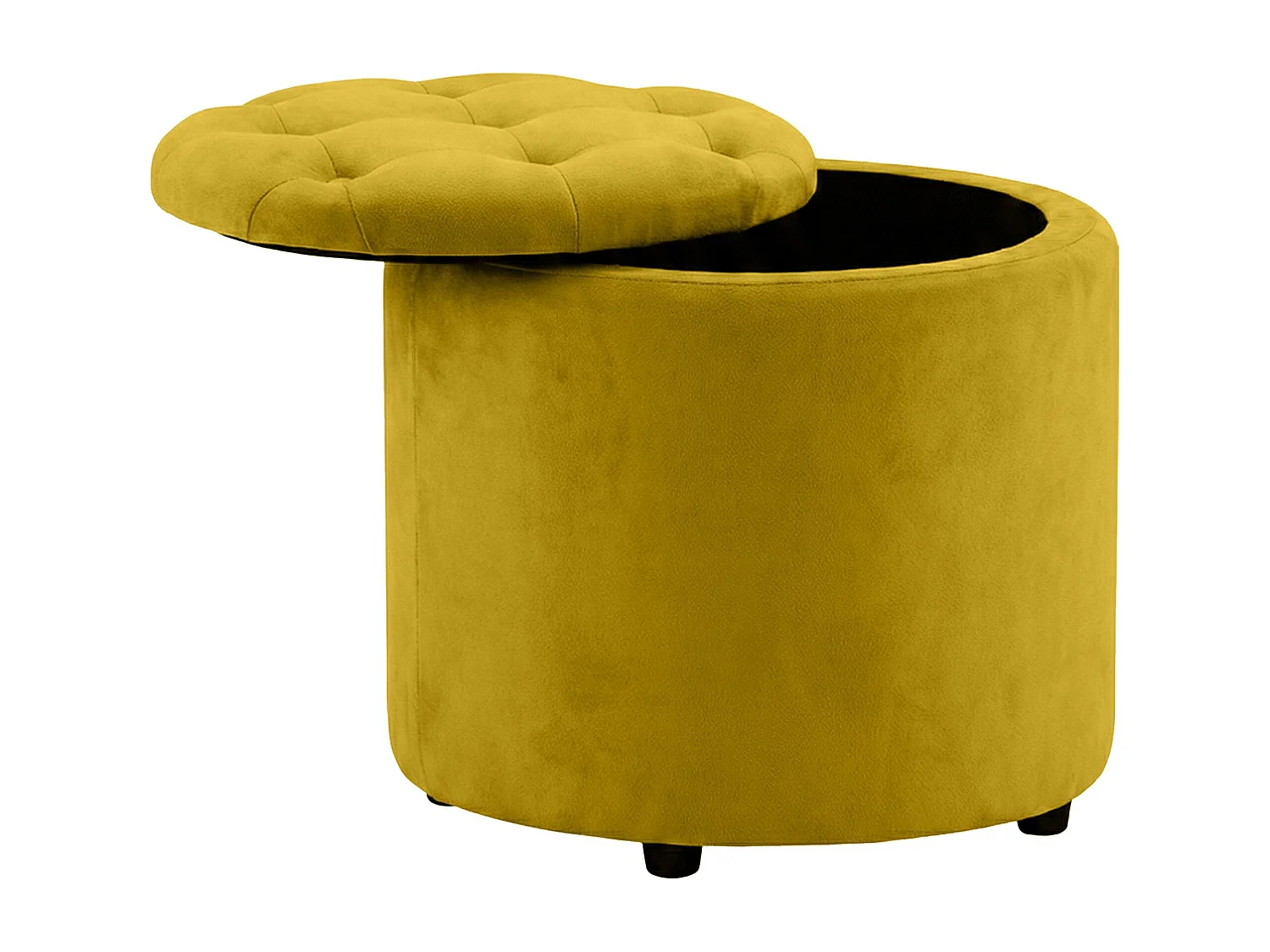 Tabouret - Velours & Nature - Jaune - Pantin