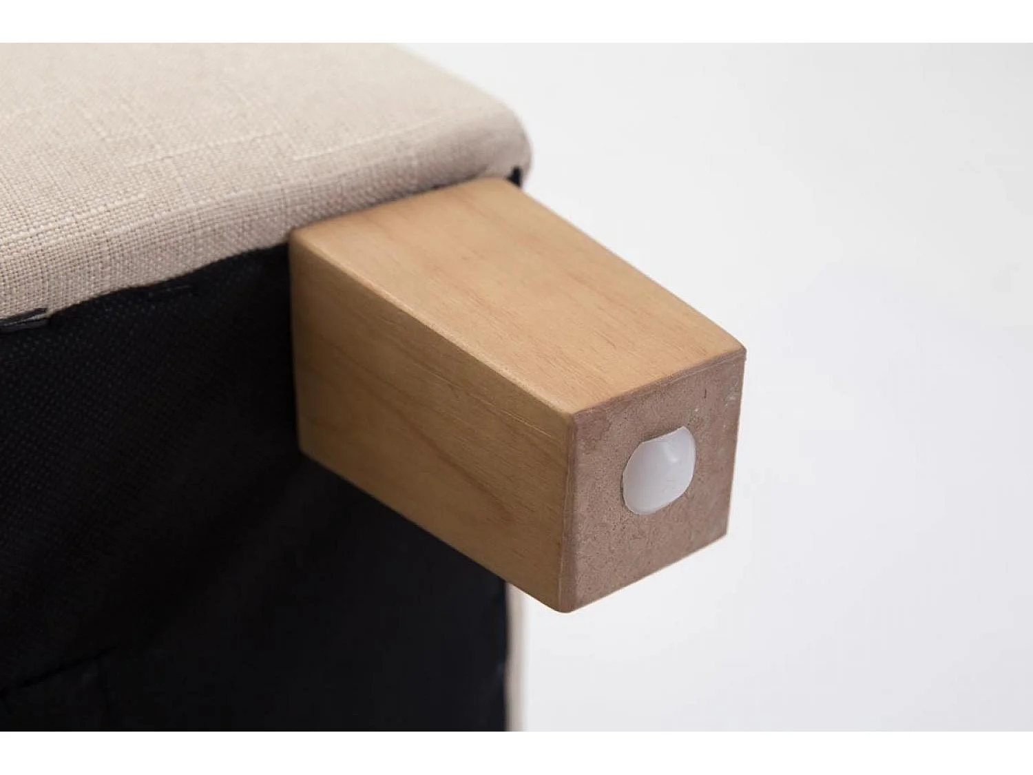 Sitzhocker - Stoff & antik-hell - creme - Pharao