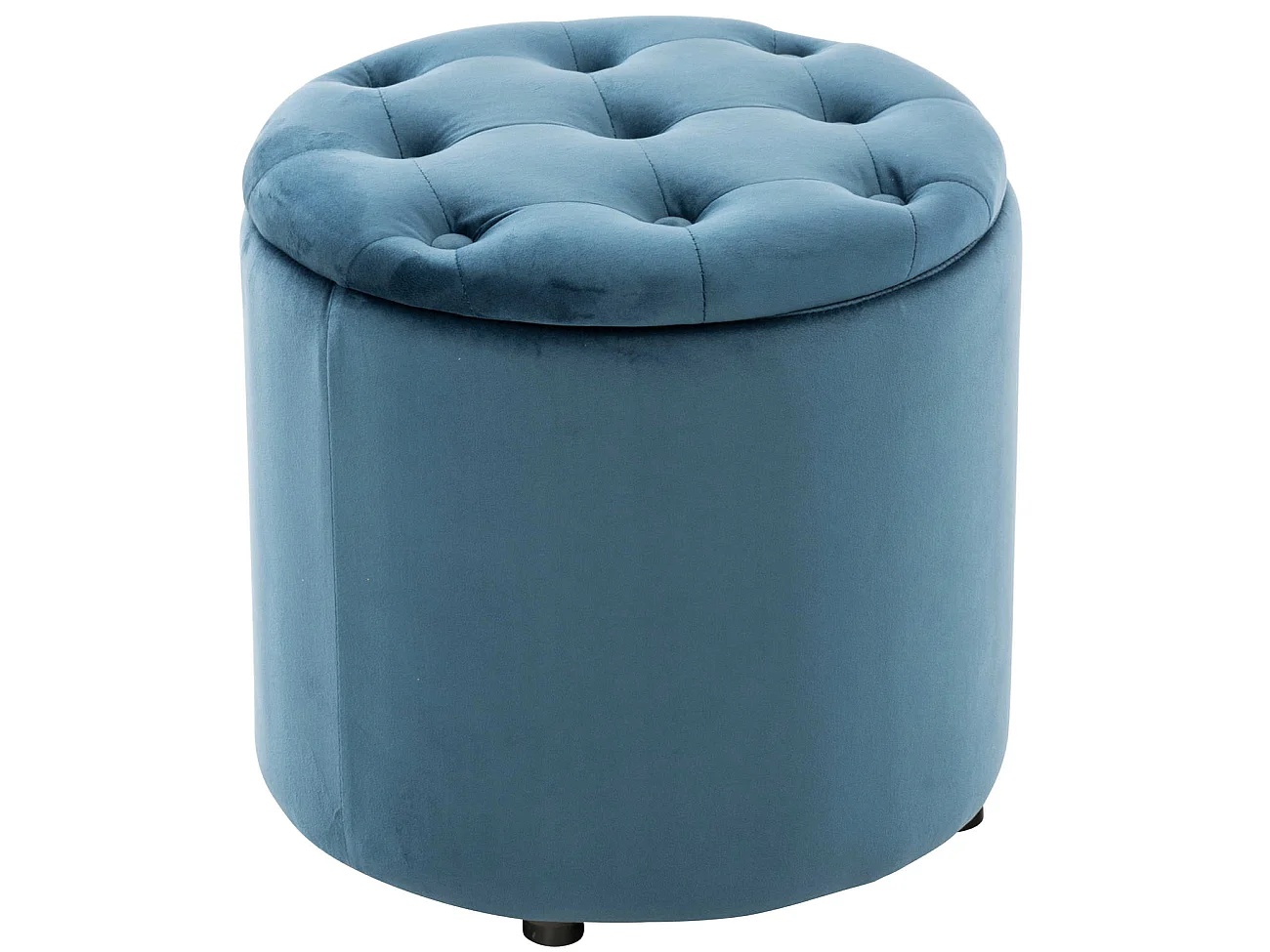 Kruk - Fluweel & wit - blauw - Pantin