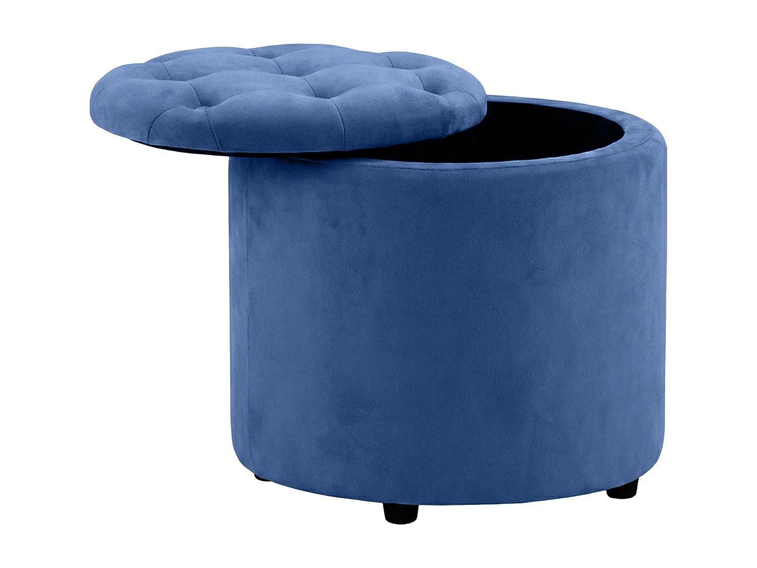 Tabouret - Velours & Nature - Bleu - Pantin