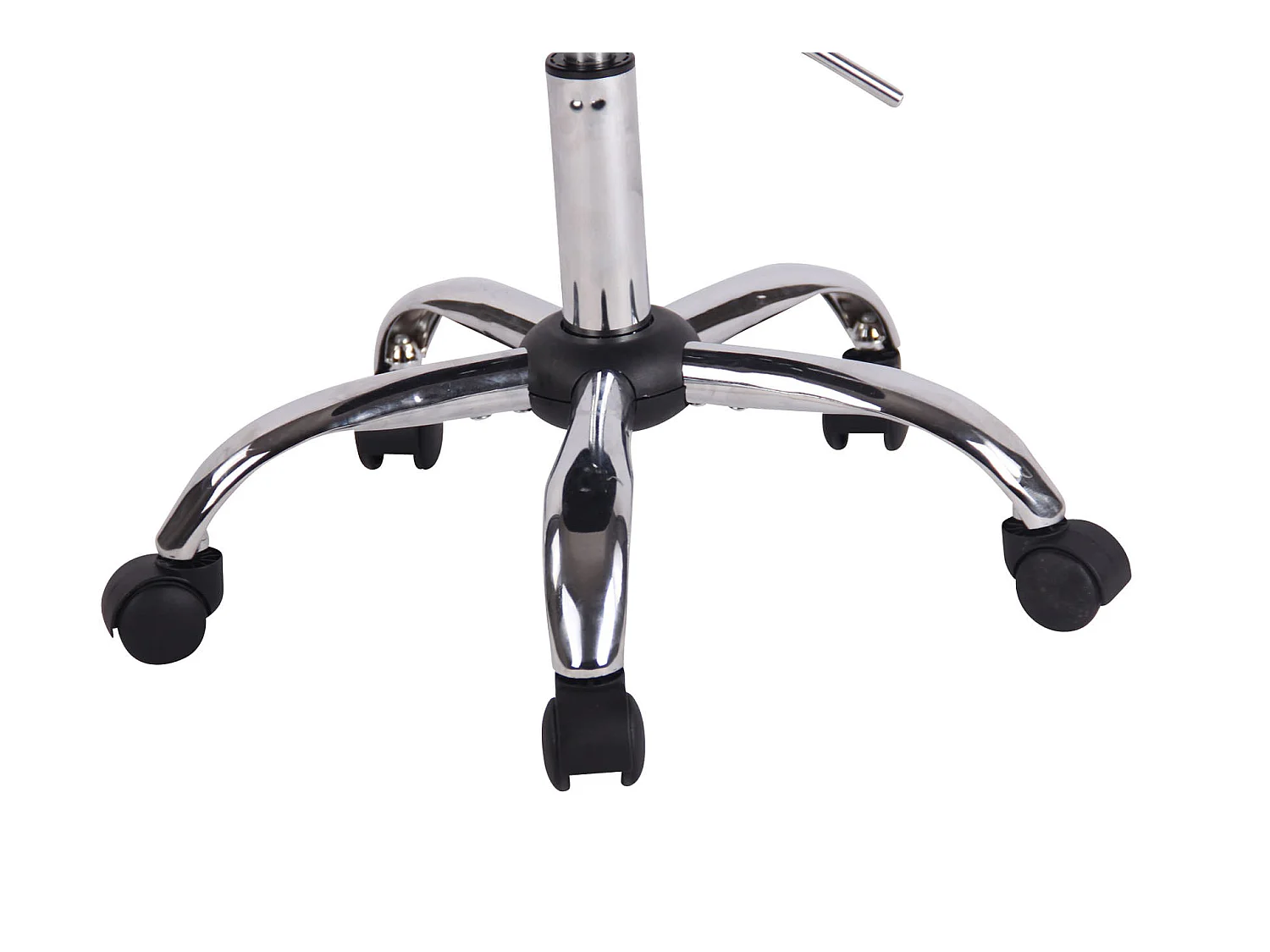 Tabouret - Similicuir & Métal chromé - Noir - Augsburg