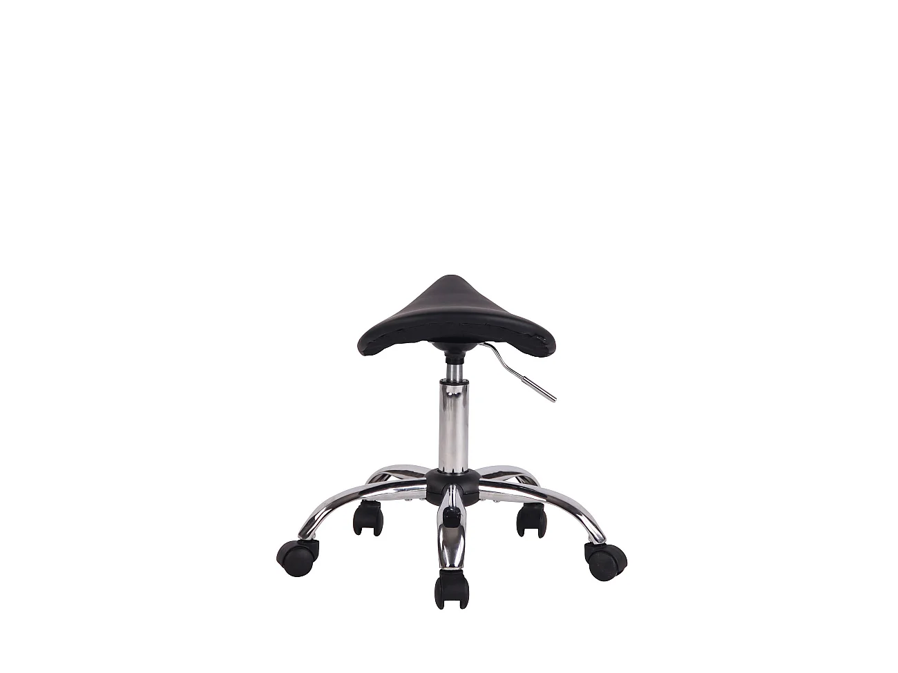 Tabouret - Similicuir & Métal chromé - Noir - Augsburg