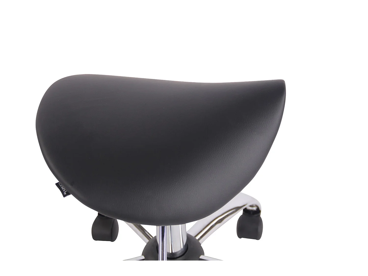 Tabouret - Similicuir & Métal chromé - Noir - Augsburg