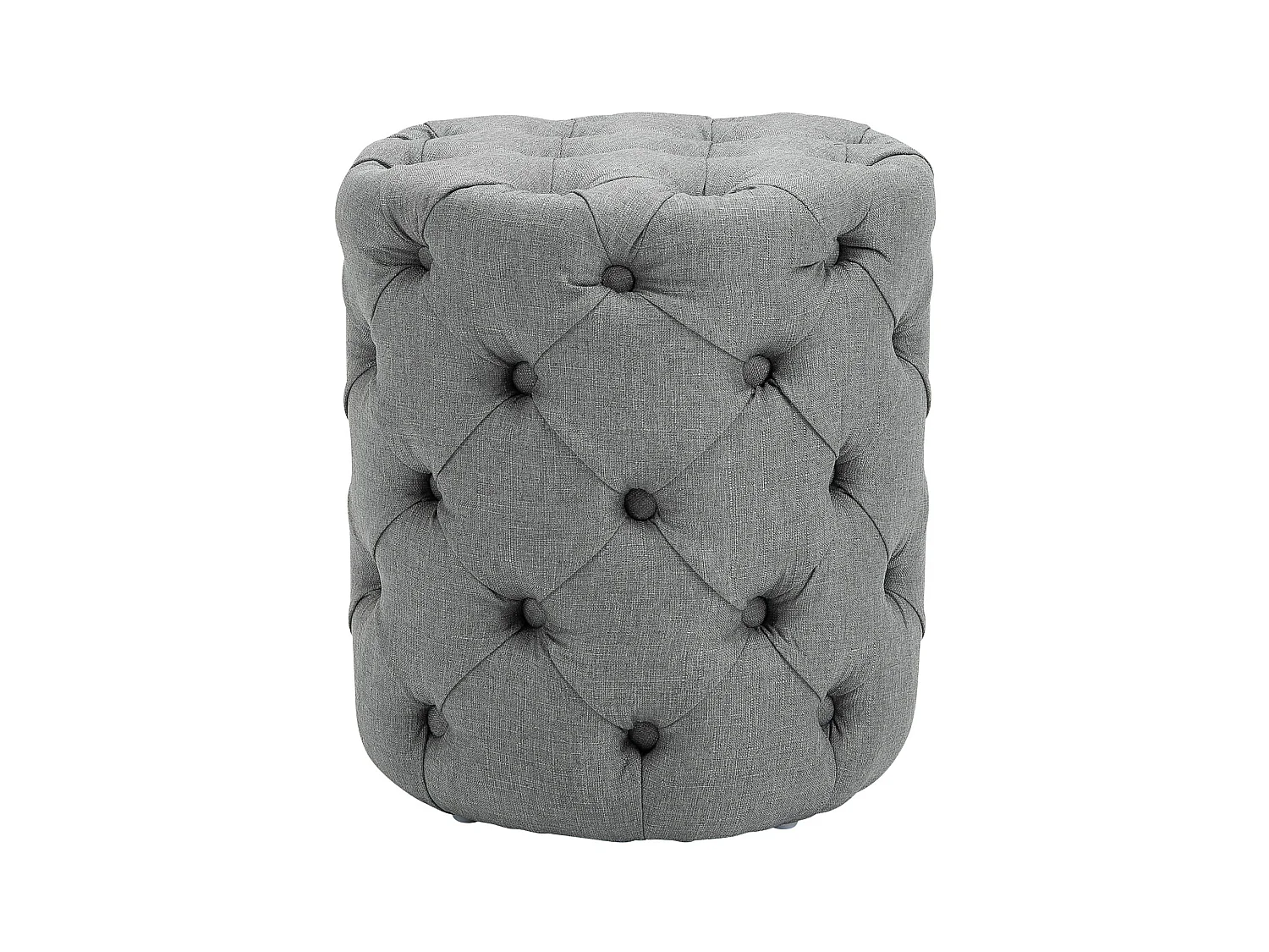 Tabouret - Tissu & Bois - Gris - Drancy