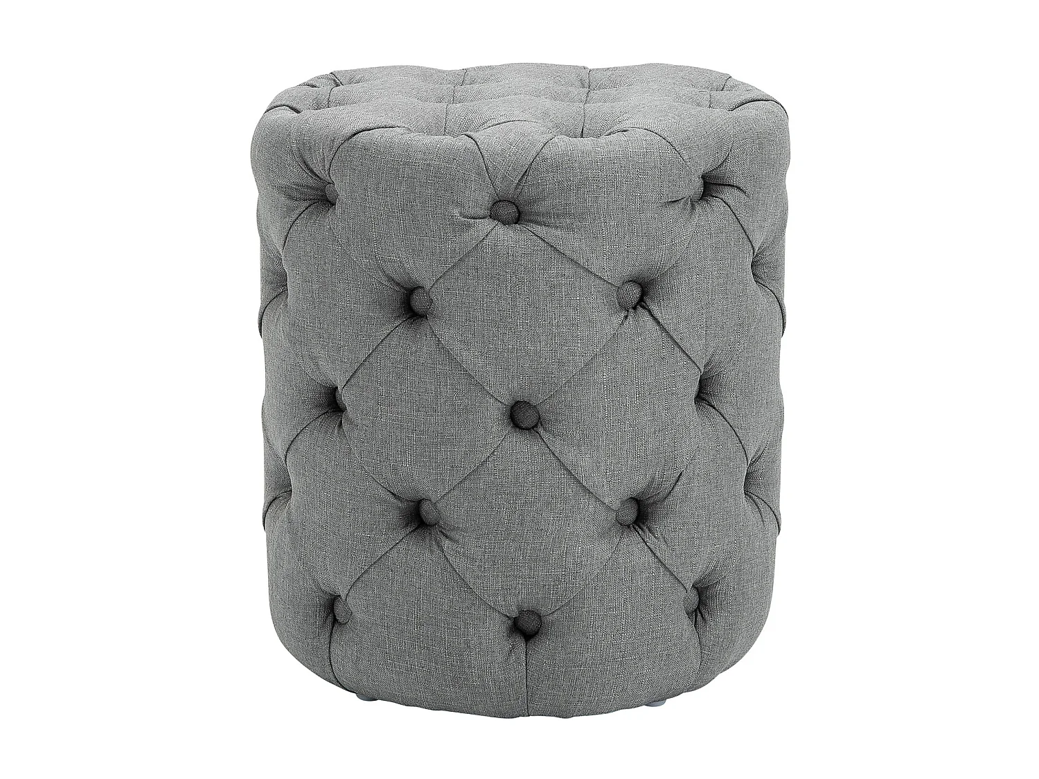 Sitzhocker - Stoff & Holz - grau - Drancy