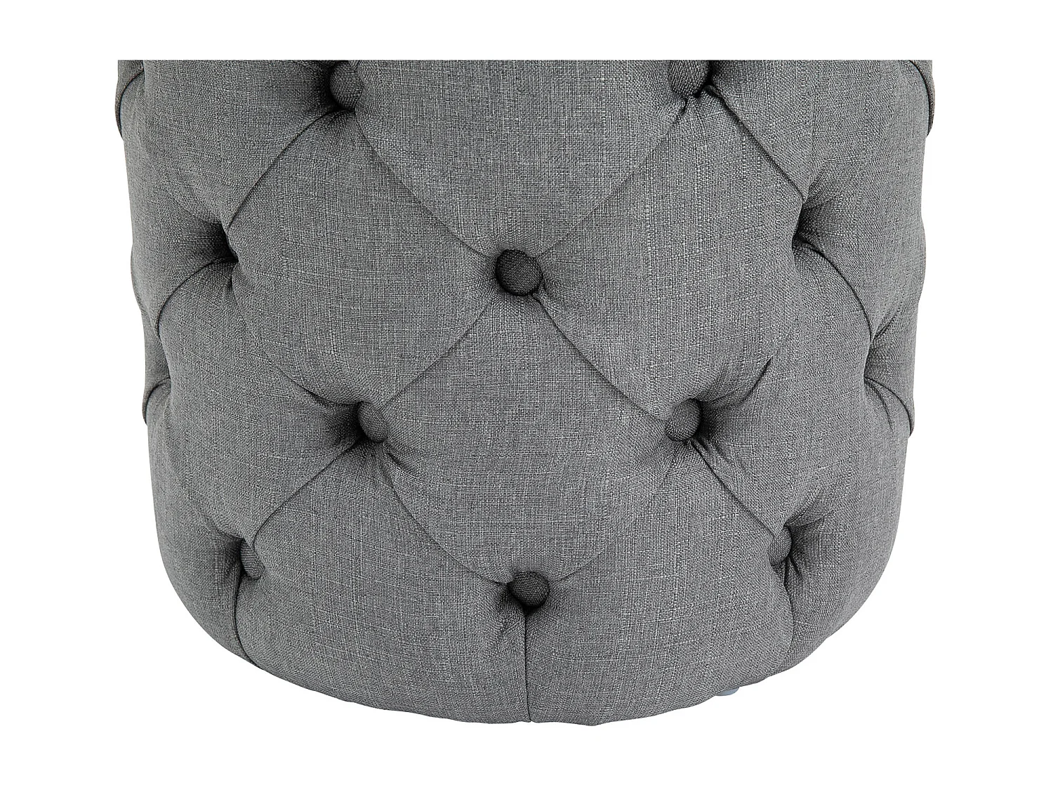 Sitzhocker - Stoff & Holz - grau - Drancy