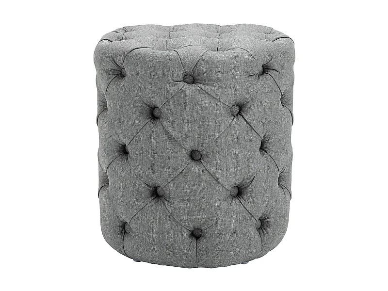 Sitzhocker - Stoff & Holz - grau - Drancy