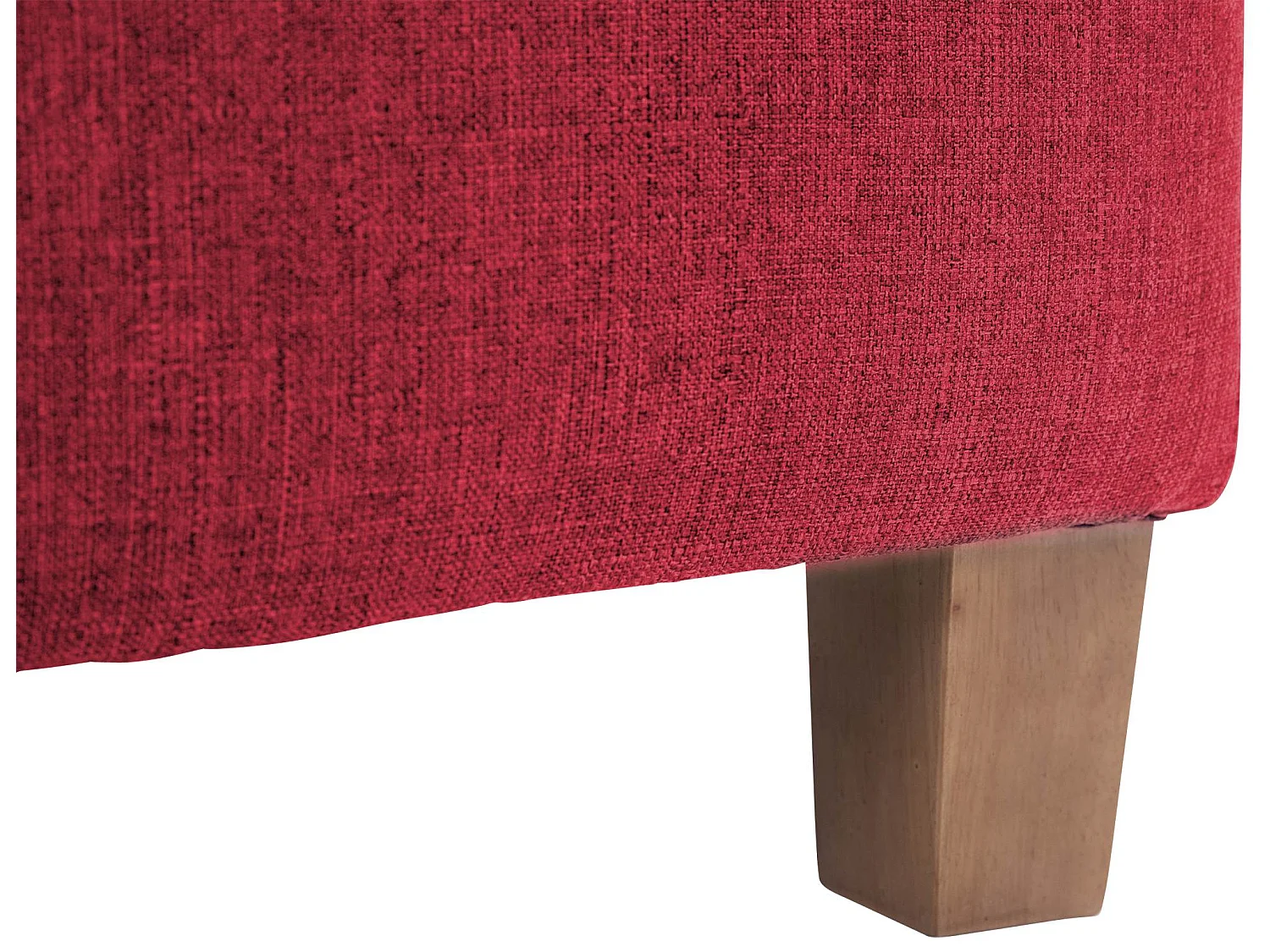 Tabouret - Tissu & Bois - Rouge - Pharao