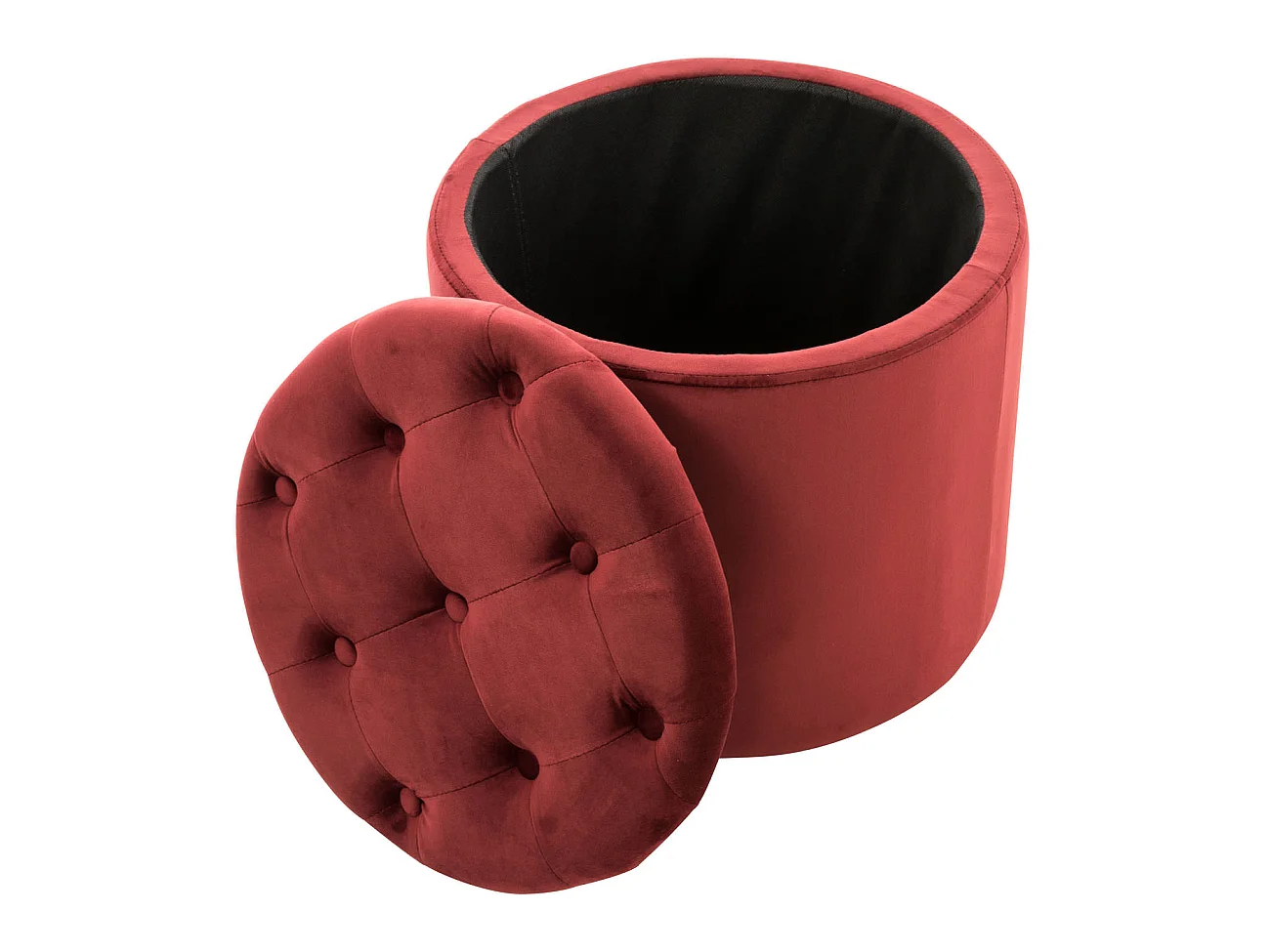 Kruk - Fluweel & wit - rood - Pantin