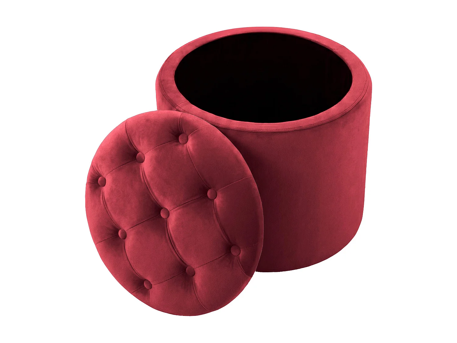 Tabouret - Velours & Nature - Rouge - Pantin