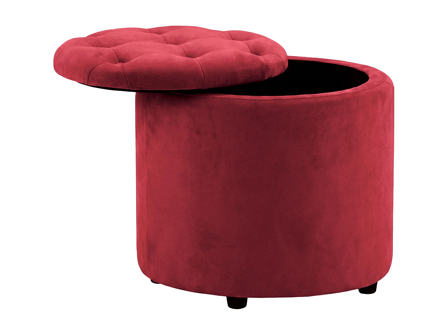 Tabouret - Velours & Nature - Rouge - Pantin