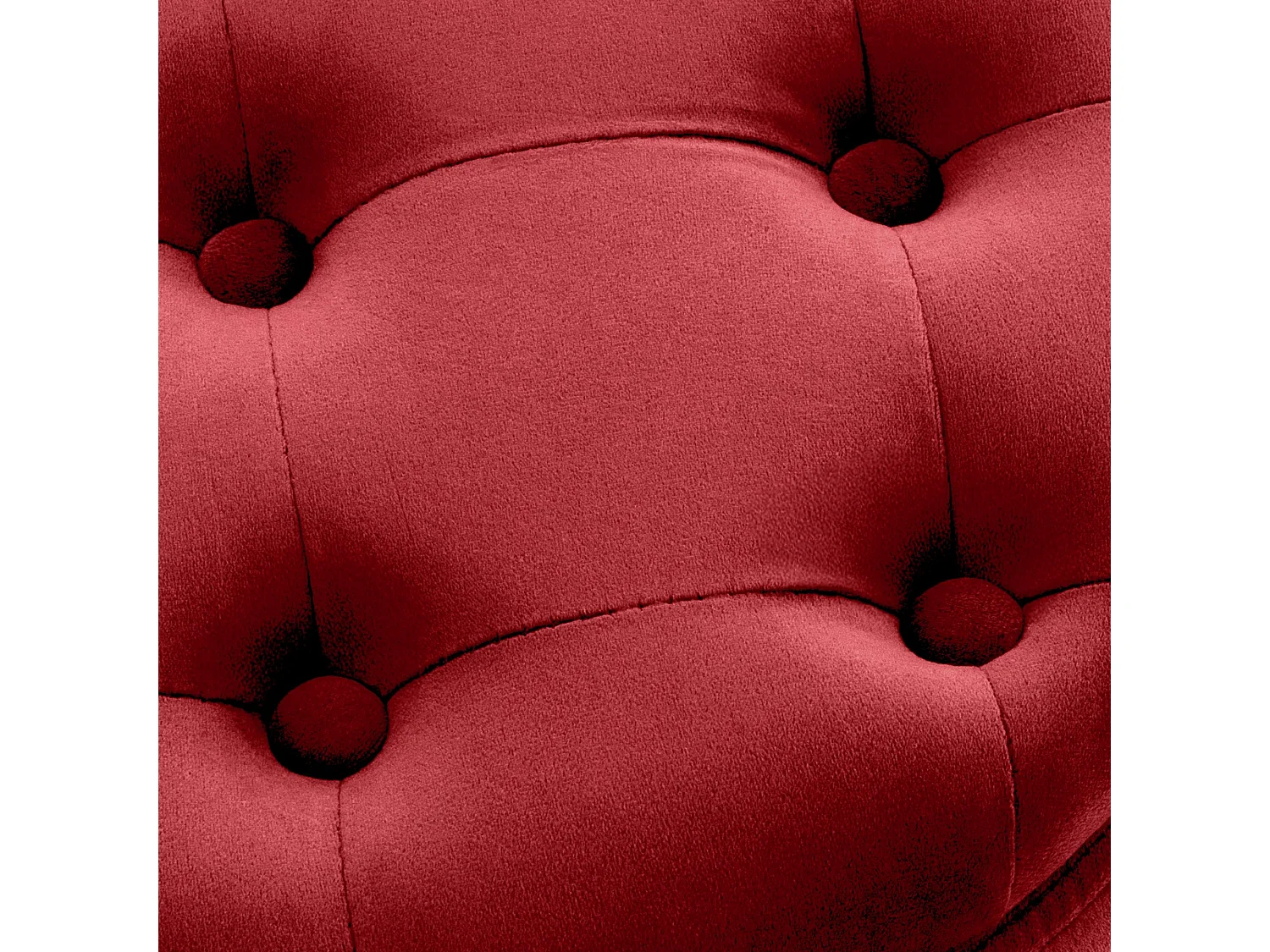 Tabouret - Velours & Nature - Rouge - Pantin