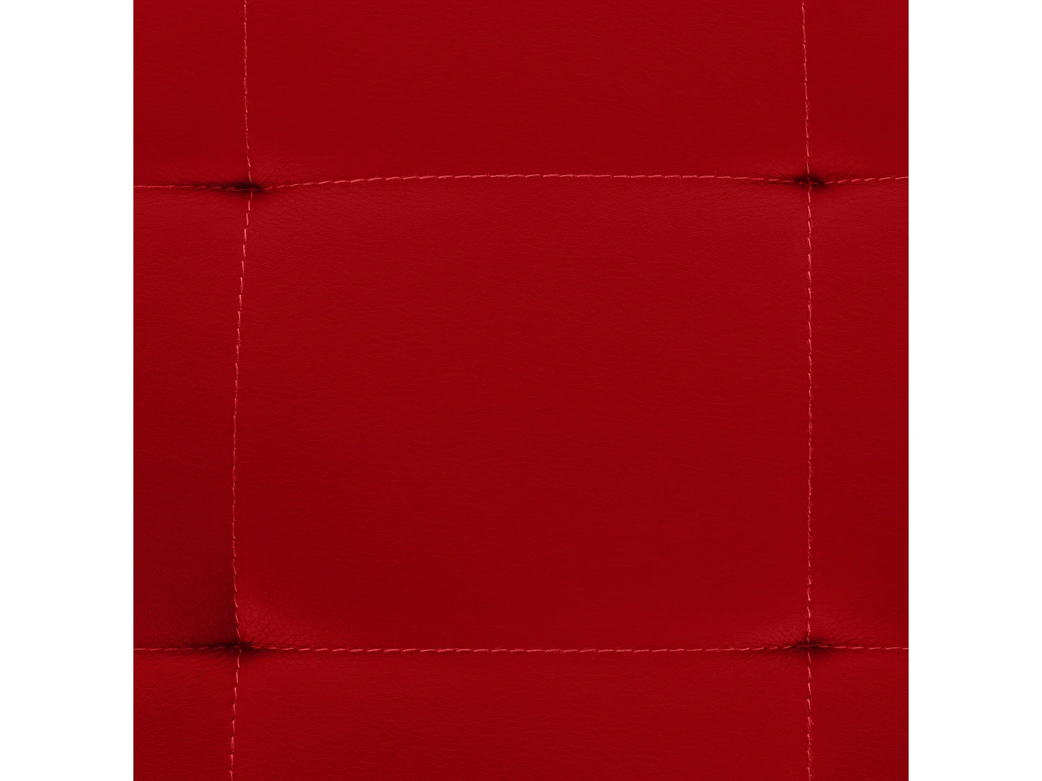 Tabouret - Similicuir & Acier inoxydable - Rouge - Barci