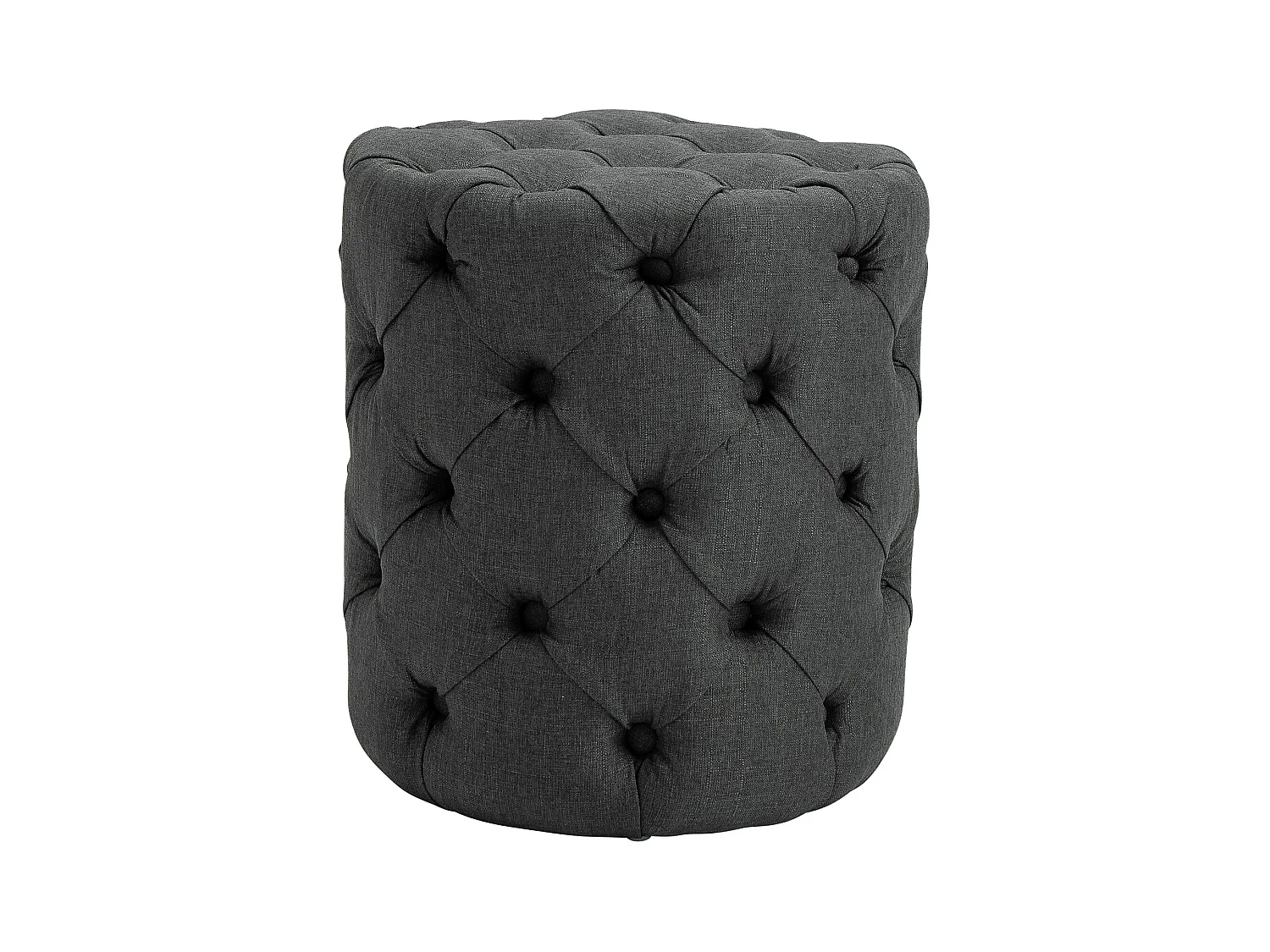 Tabouret - Tissu & Bois - Gris foncé - Drancy