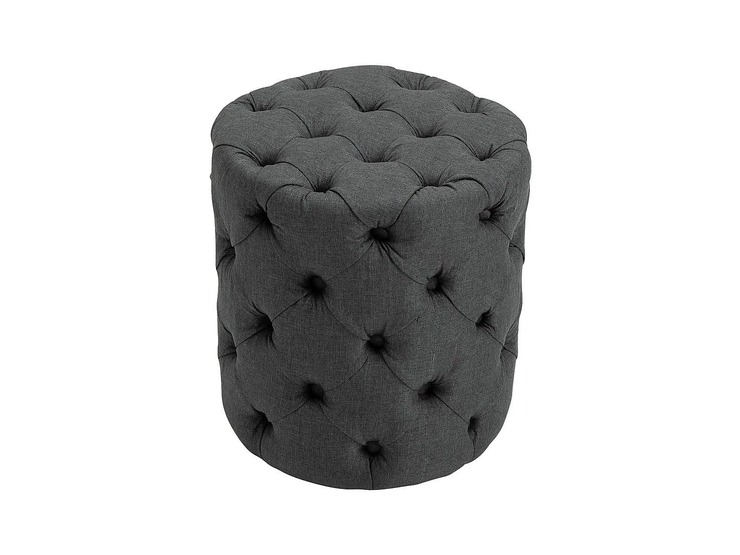 Tabouret - Tissu & Bois - Gris foncé - Drancy