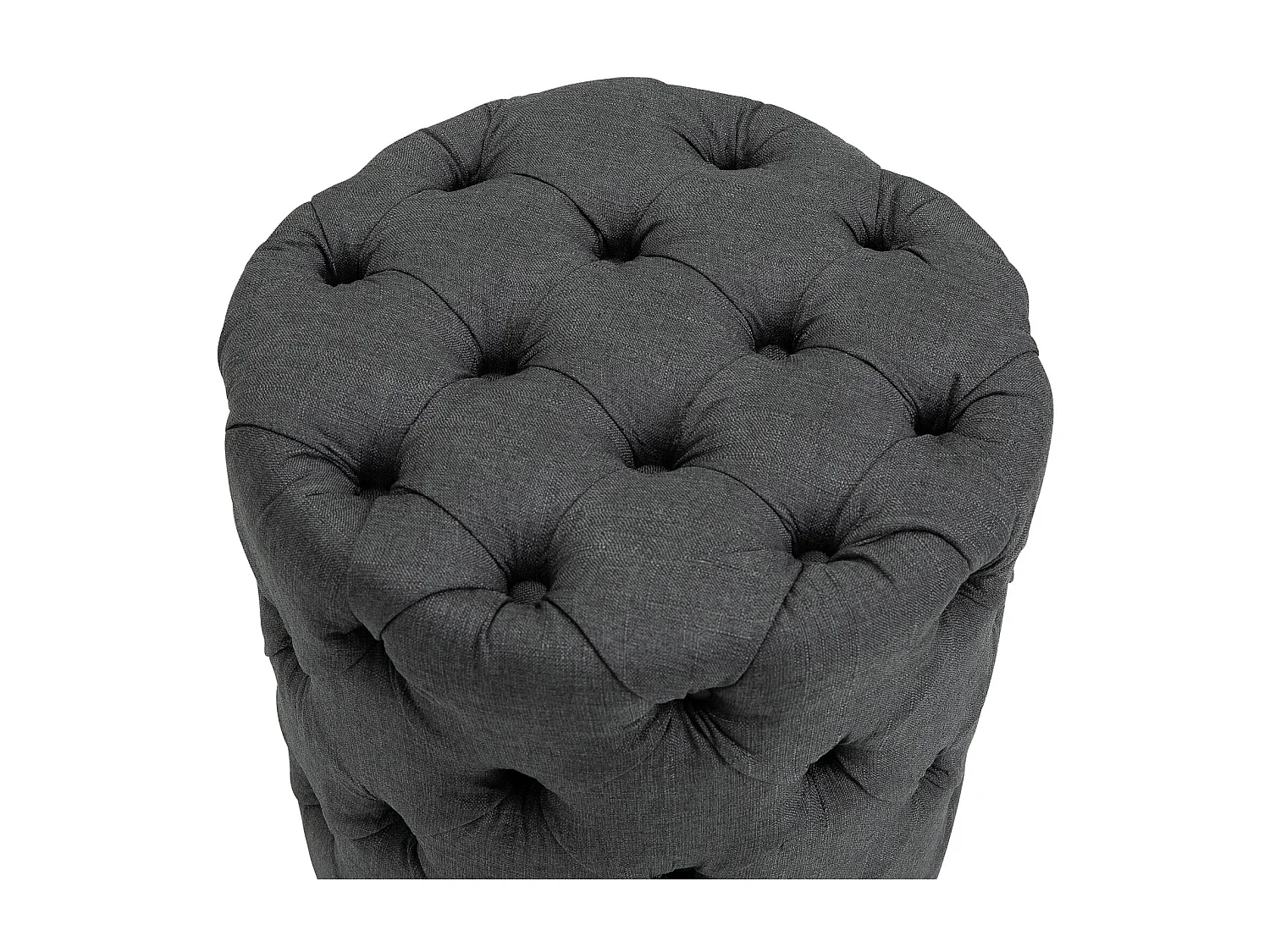 Tabouret - Tissu & Bois - Gris foncé - Drancy