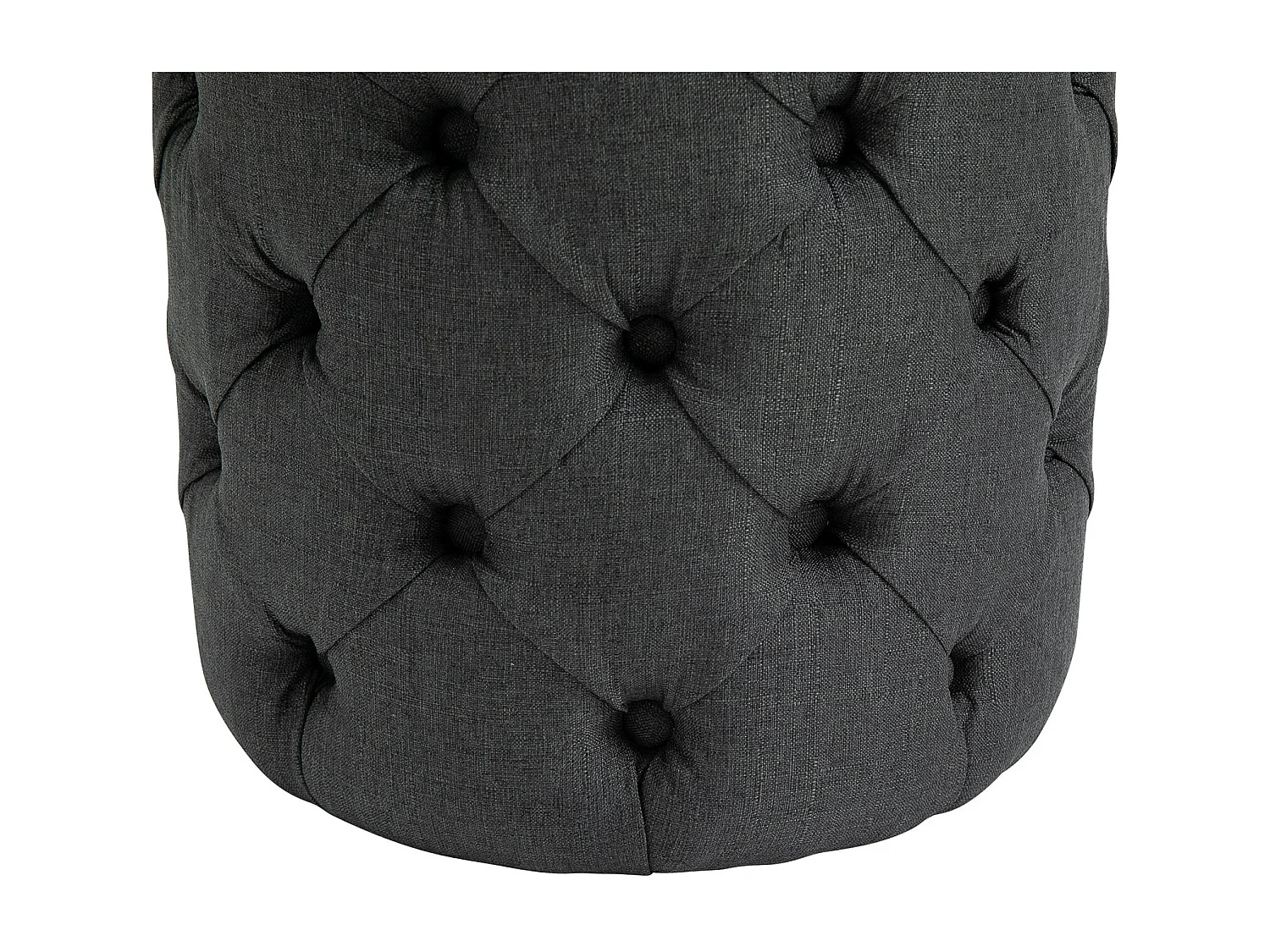 Tabouret - Tissu & Bois - Gris foncé - Drancy