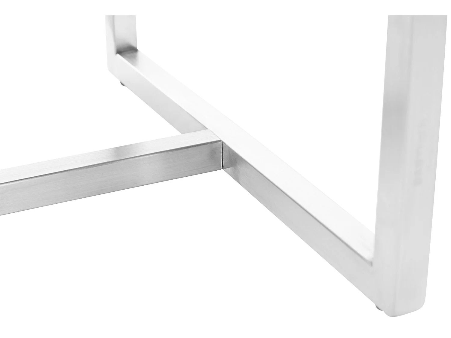 Tabouret - Similicuir & Acier inoxydable - Blanc - Barci