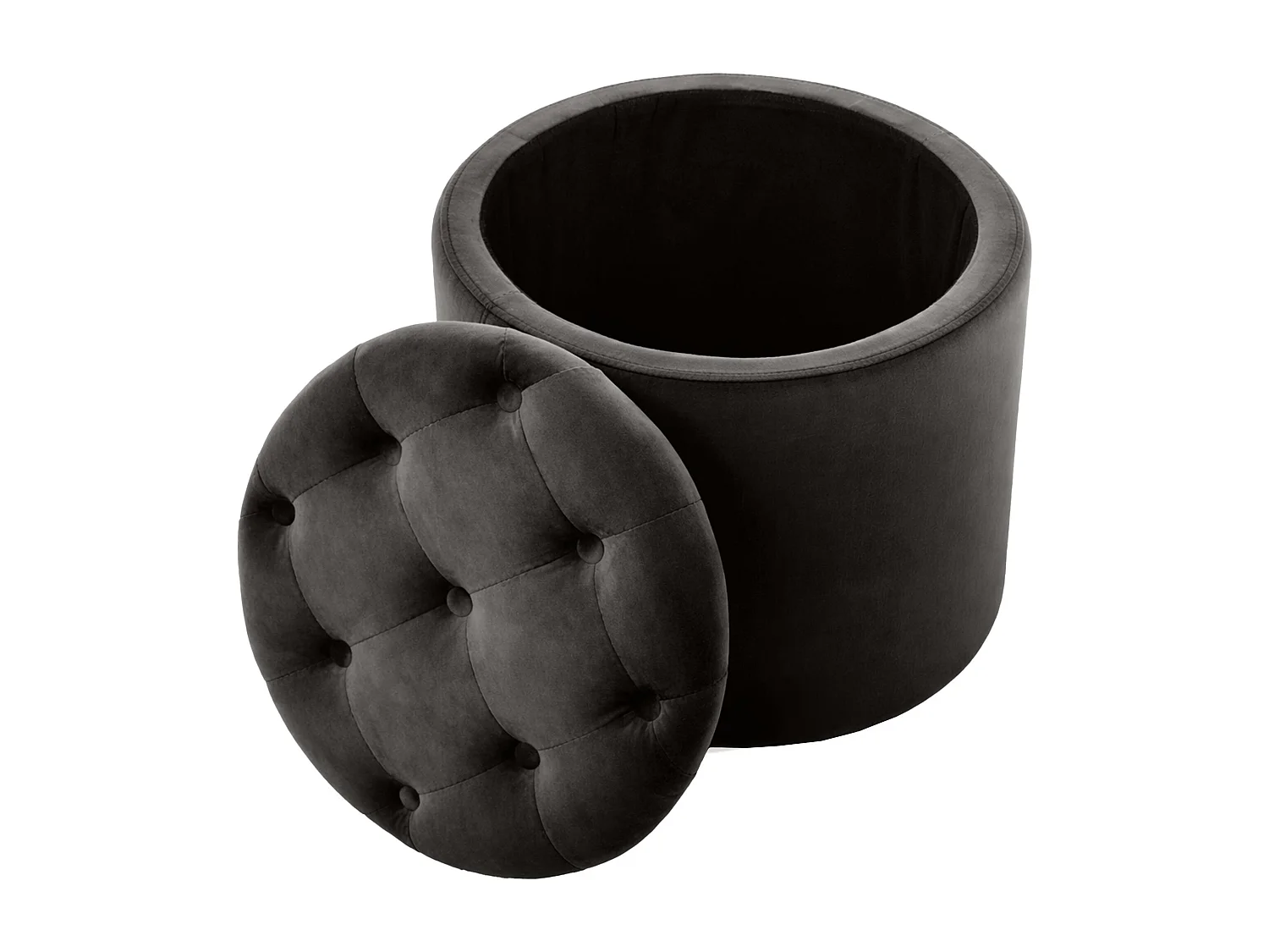 Tabouret - Velours & Nature - Gris - Pantin