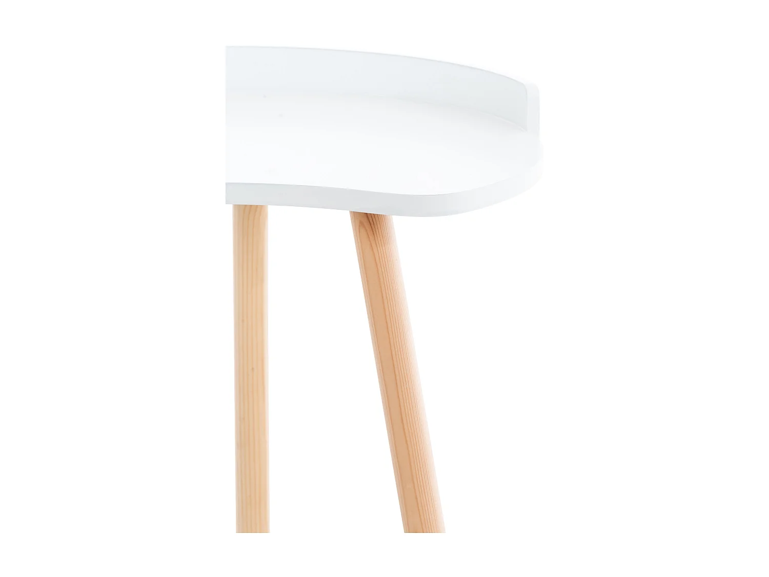 Beistelltisch - rund - Holz - Blanc - Jannis