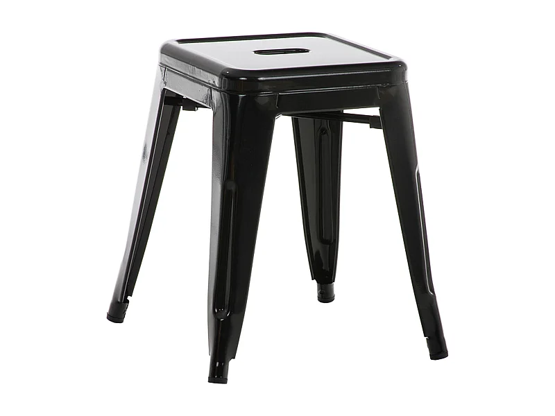 Sitzhocker - Metall - schwarz - Armin