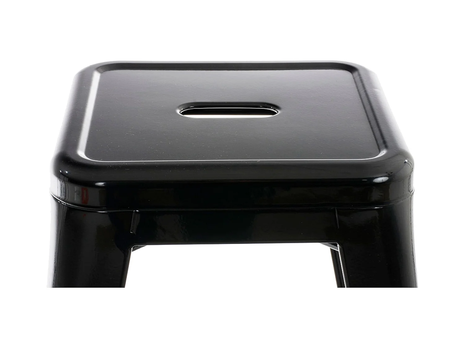 Sitzhocker - Metall - schwarz - Armin