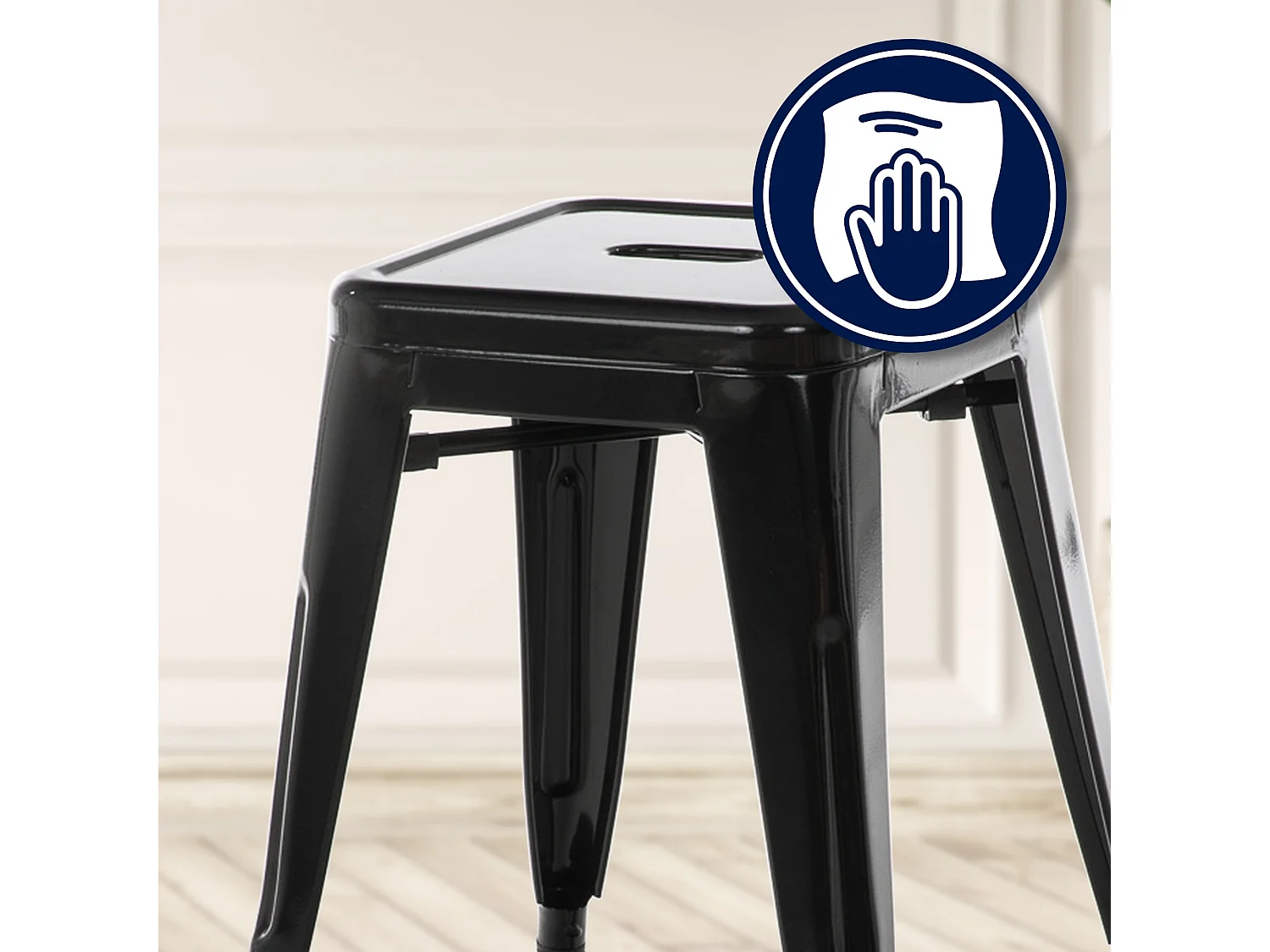 Tabouret - Métal - Noir - Armin