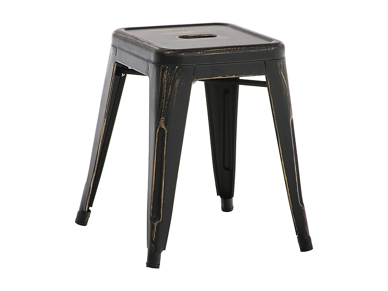 Tabouret - Métal - Noir-Or - Armin