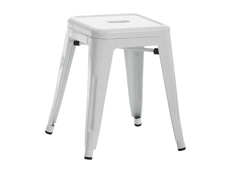 Sitzhocker - Metall - weiß - Armin