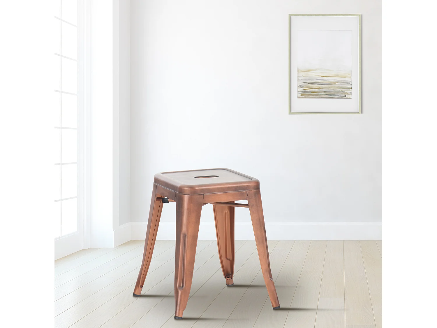 Tabouret - Métal - Cuivre - Armin