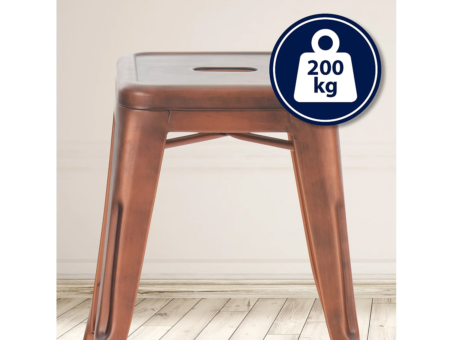 Tabouret - Métal - Cuivre - Armin