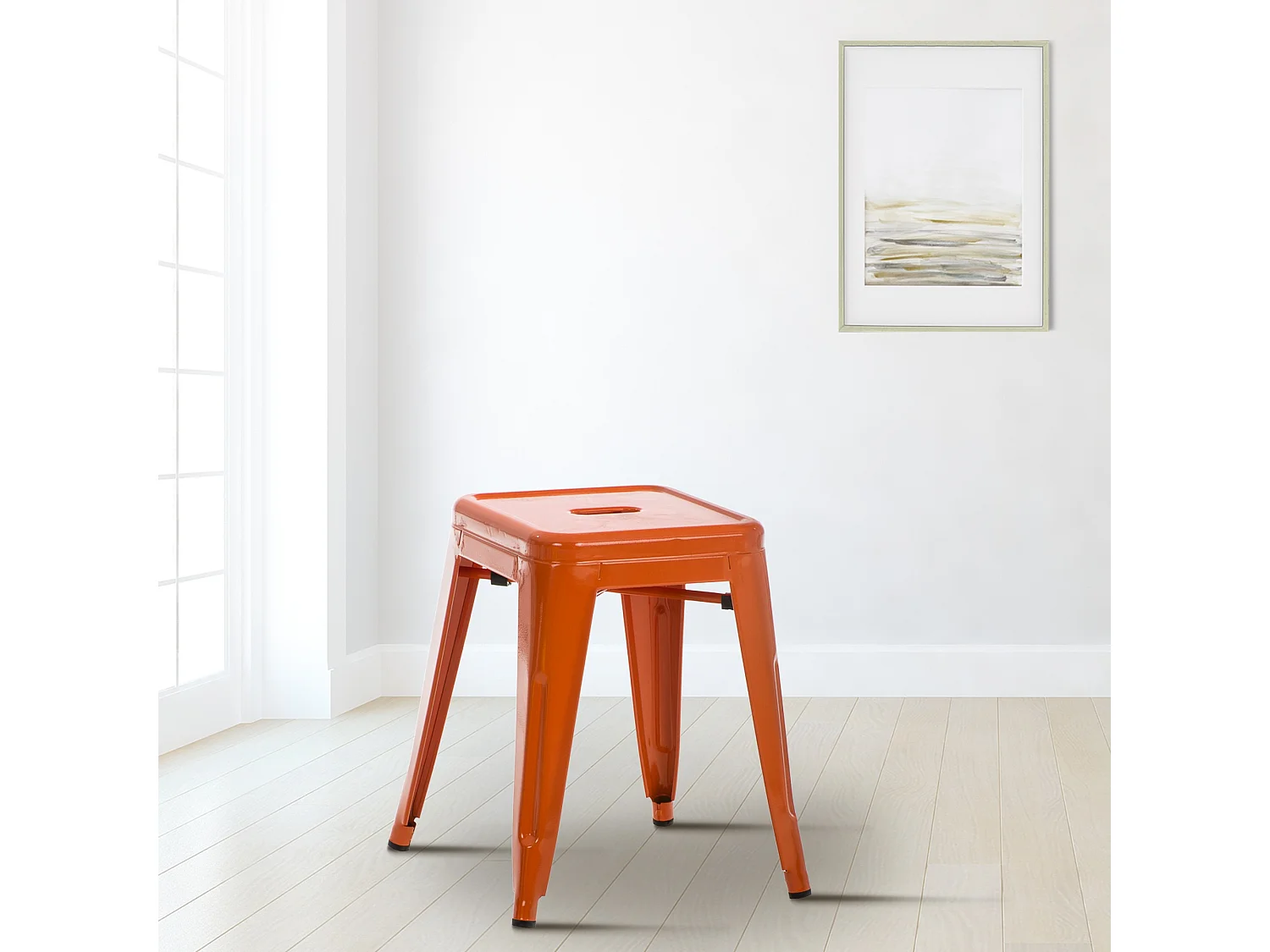 Tabouret - Métal - Orange - Armin
