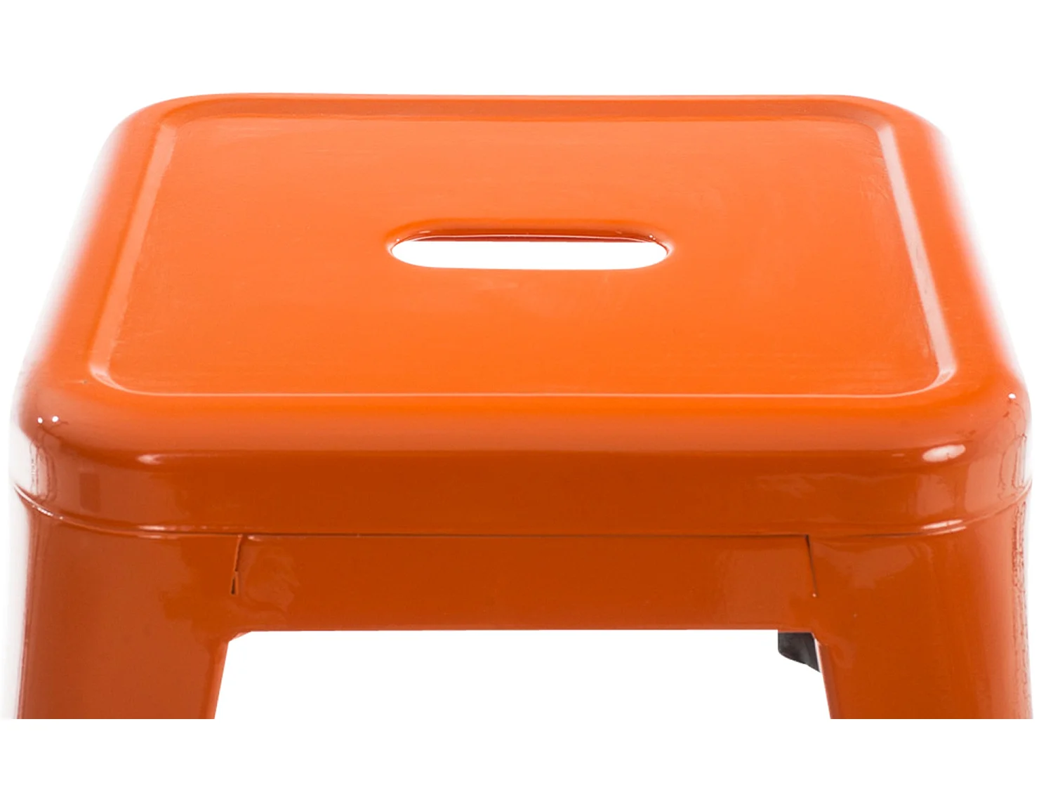 Tabouret - Métal & Acier inoxydable - Orange - Armin