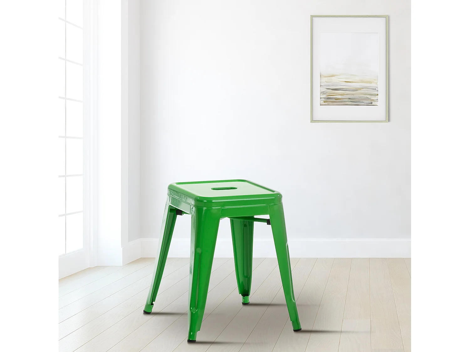 Tabouret - Métal - Vert - Armin