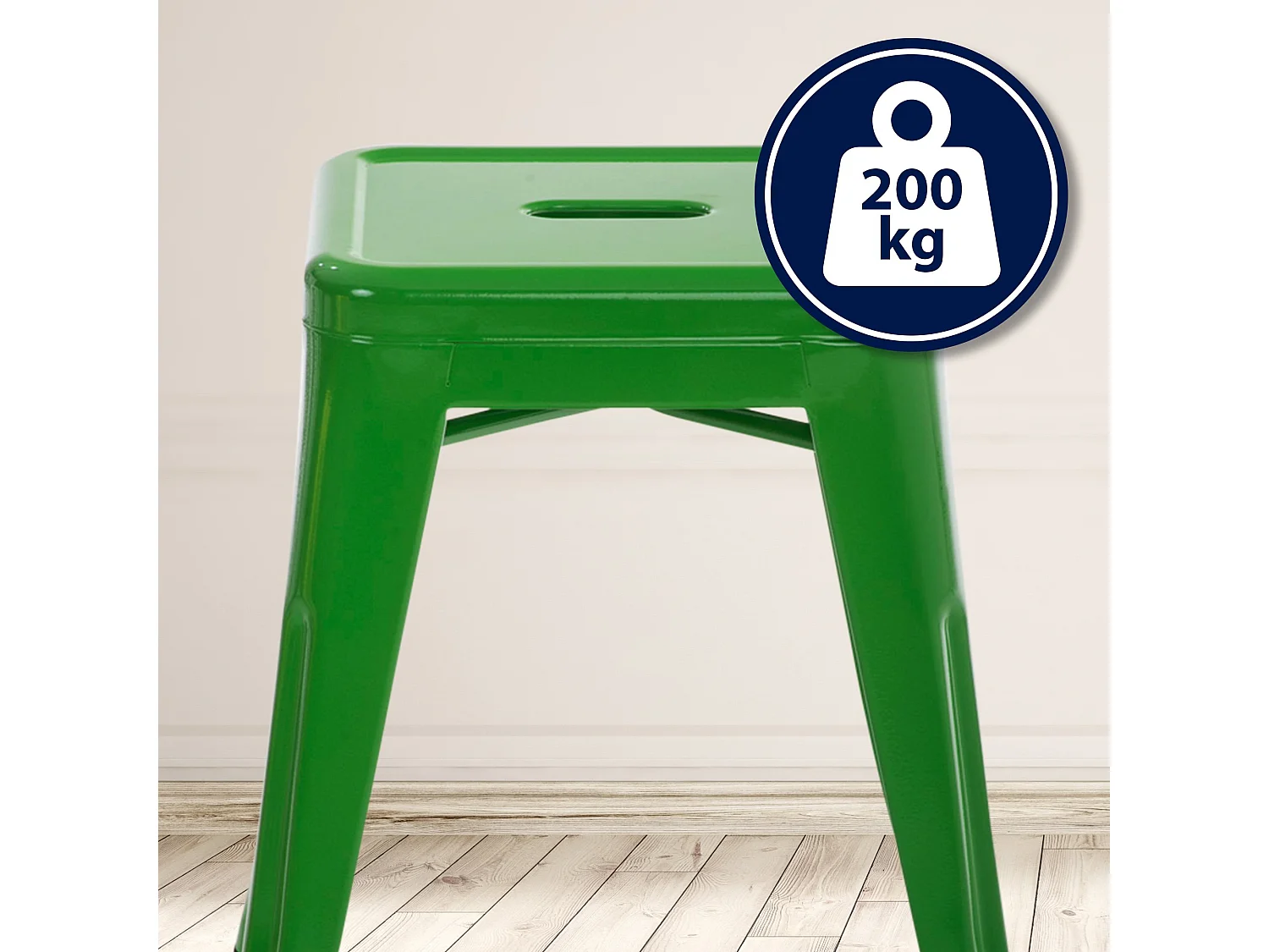 Tabouret - Métal & Acier inoxydable - Vert - Armin