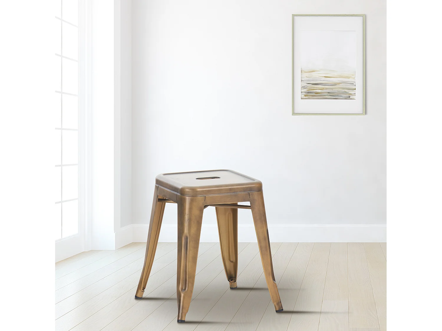 Sgabello - Metallo - oro - Armin