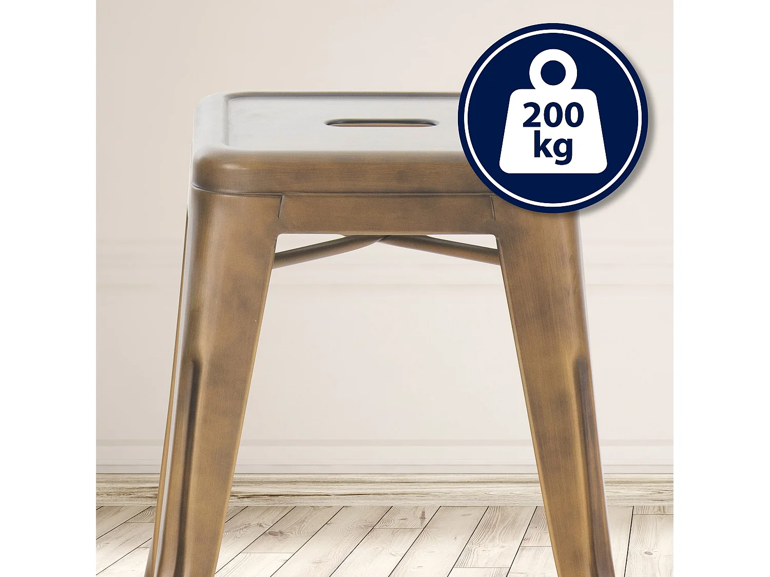 Tabouret - Métal - Or - Armin