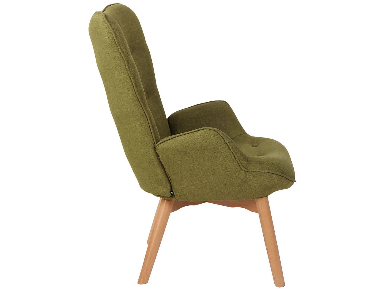 Fauteuil - Tissu & Antique clair - Vert - Durham