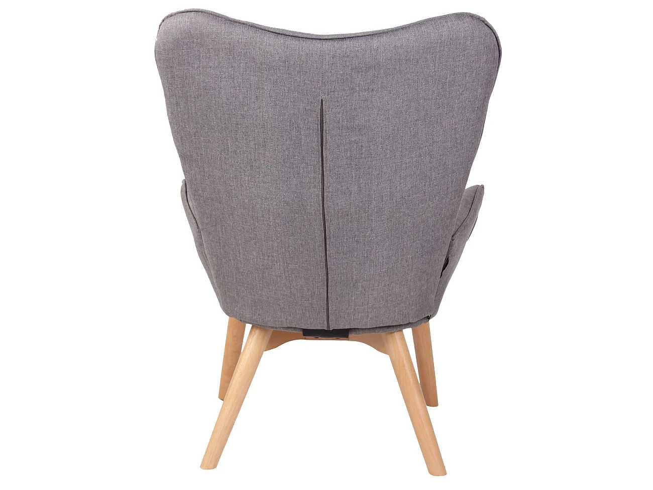 Fauteuil - Stof & Hout - grijs - Durham